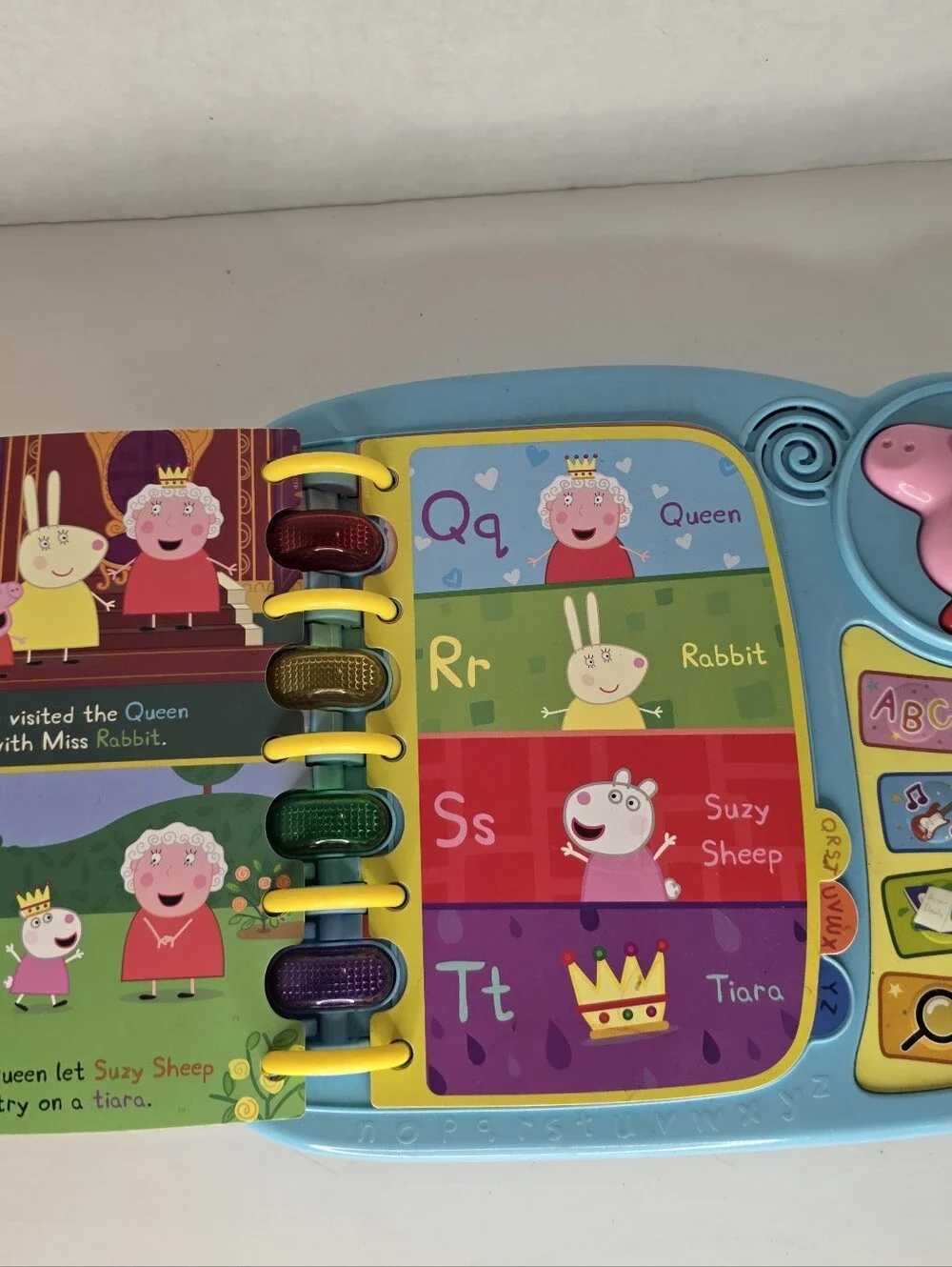 VTech Peppa Pig Learn & Discover Book Interactive Educational Light Up WORKS!